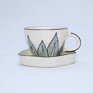 Ceramic Flora Cup Saucer Big