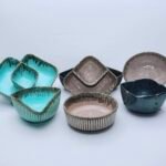 Artisanal Drip Glaze Ceramic Serving Bowls | Mid-Century Modern Inspired Collection