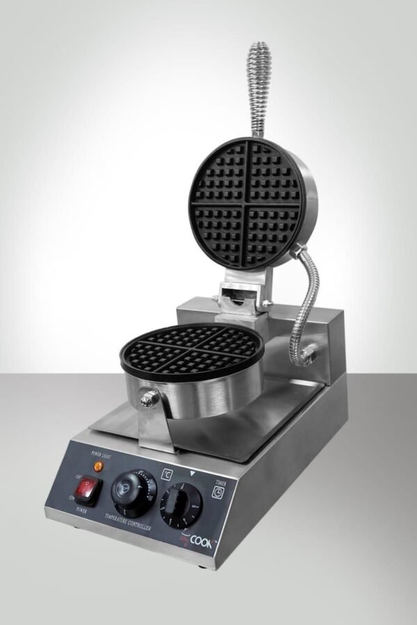 Heavy-Duty Stainless Steel Rotating Belgian Waffle Machine